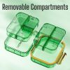 Medicine Pill Organizer Travel Cute Small Pill Box for Purse Travel Size Medication Daily Pocket Pharmacy Green Plastic