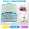 Pill Organizer Airtight Pill Box Large Pill Dispenser for Home Travel Green Case