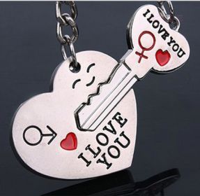 One Arrow Pierced Heart Lovers Zinc Alloy Keychain Lovers (Option: 443style)