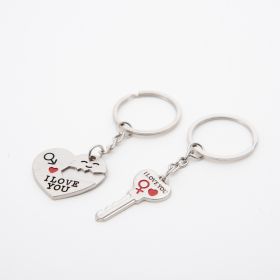 One Arrow Pierced Heart Lovers Zinc Alloy Keychain Lovers (Option: Cupid)