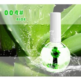 Nail Beauty Dried Flowers Nutrition Nail Treatment Oil Anti-agnail Nail Edge Moisturizing Nail Base Coat Natural Dried Flower Nutrient Solution (Option: 004 Aloe-15ML)